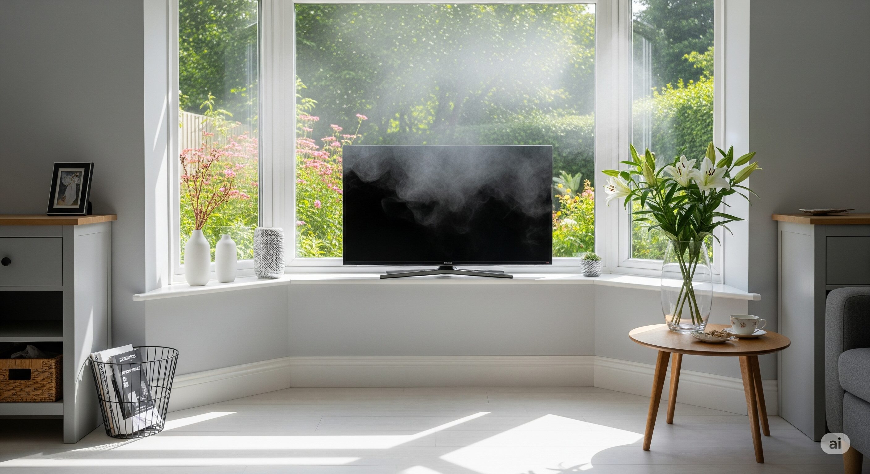 出窓にテレビを置く風水を好転させる対策
