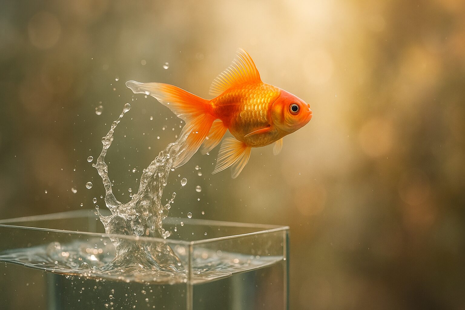 夢占いで金魚が水槽から飛び出す夢の意味と解釈