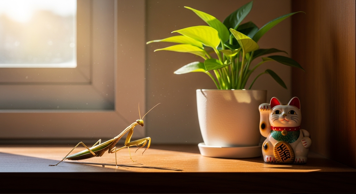 カマキリは吉兆ですか？縁起物？