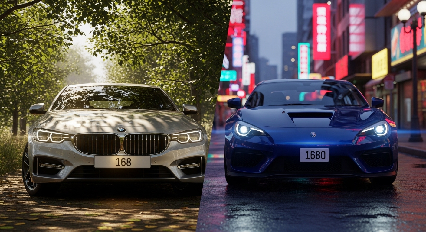 車ナンバーの168と1680の違いは何ですか？