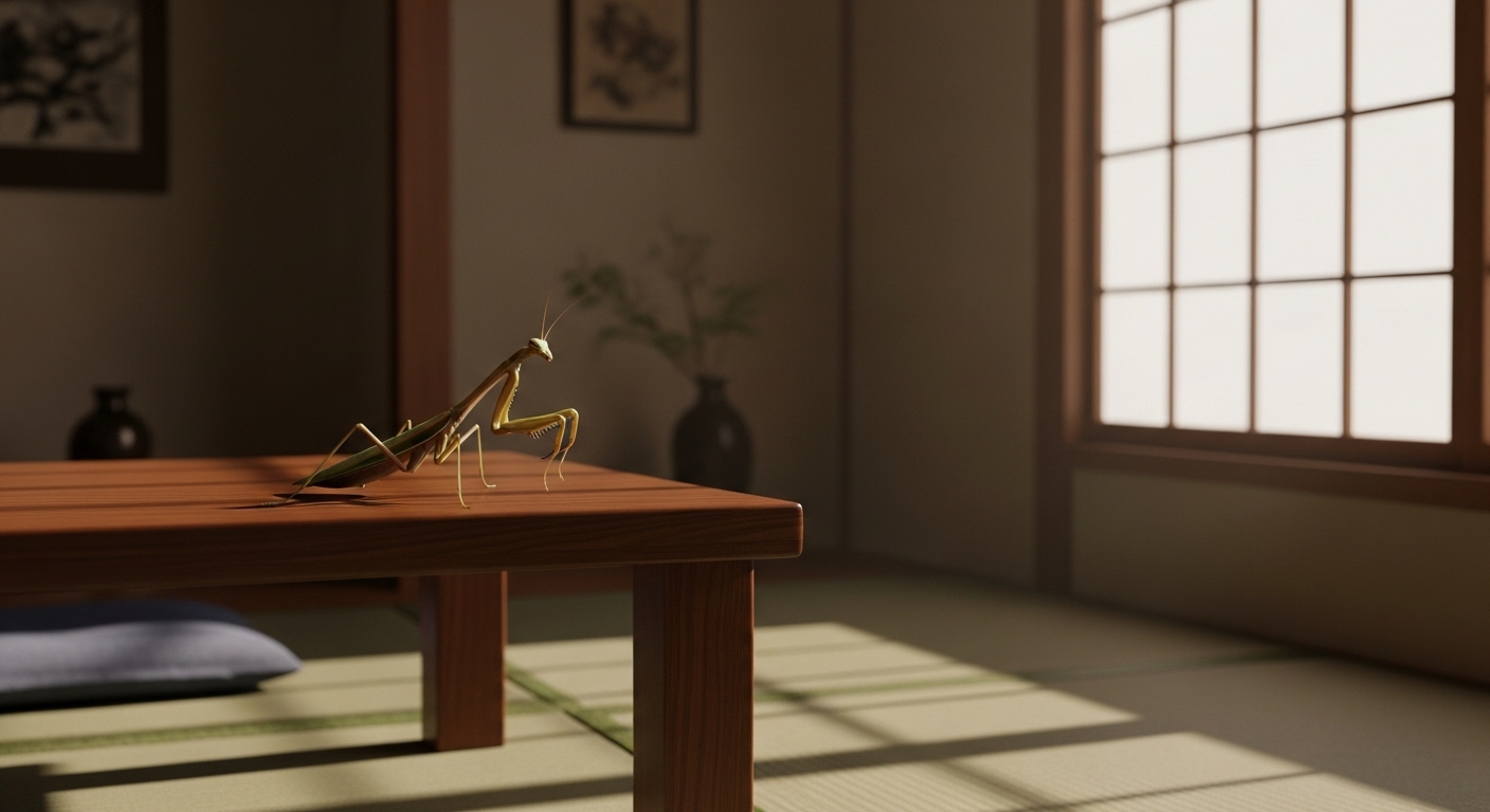 夢占いでカマキリが家の中にいる意味は？