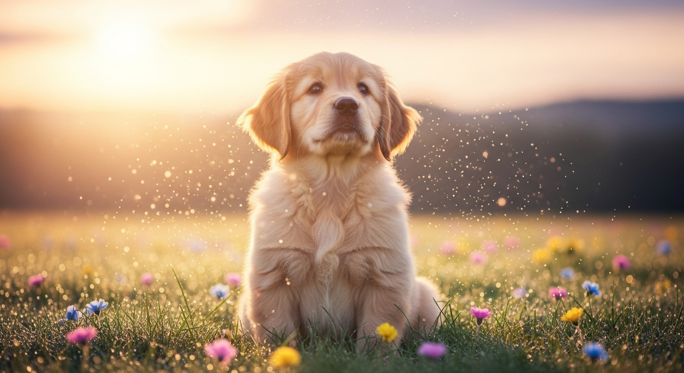 ゴールデンレトリバーの子犬が登場する夢の予兆