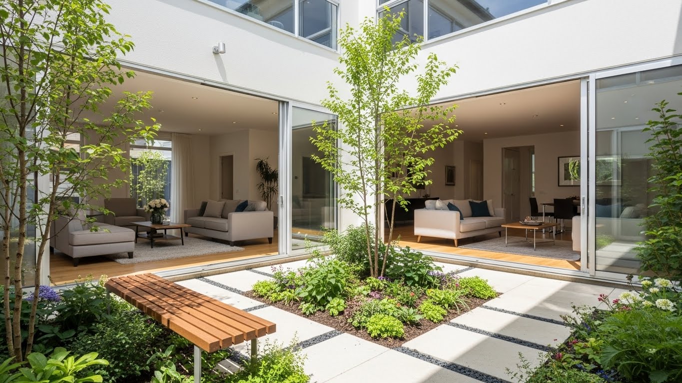 風水的に良い中庭のある家の間取り