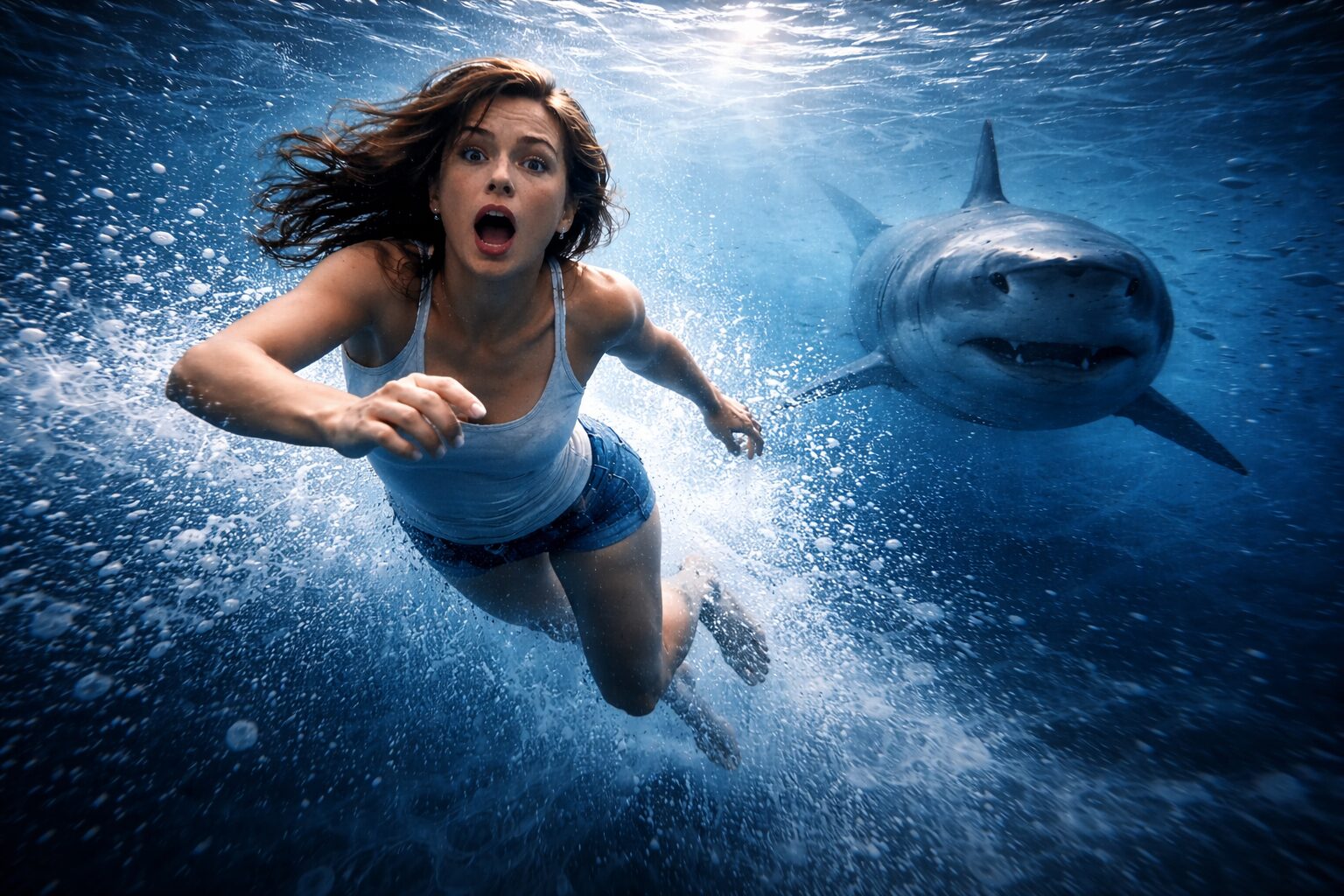 夢占いでサメから逃げる夢が示す意味とは？深層心理と対策を解説