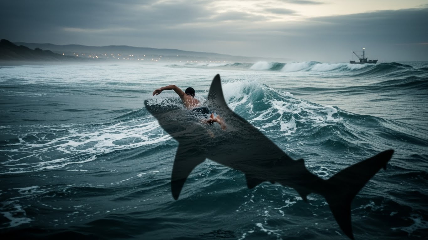 夢占いでサメから逃げる時の心理と場所別の意味